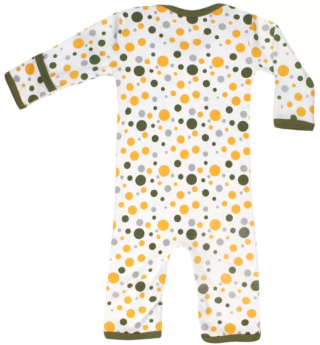 Organic Cotton Baby Long Sleeve Romper Jumpsuit GOTS Certified (Dots)