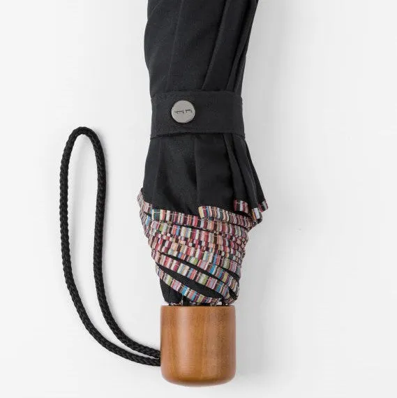 Paul Smith - Telescopic Umbrella with Signature Stripe Trim