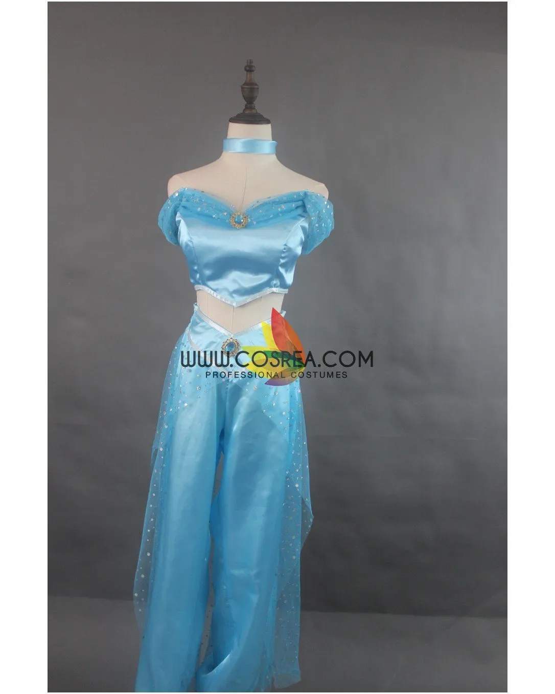 Princess Jasmine Aladdin Classic Satin Cosplay Costume