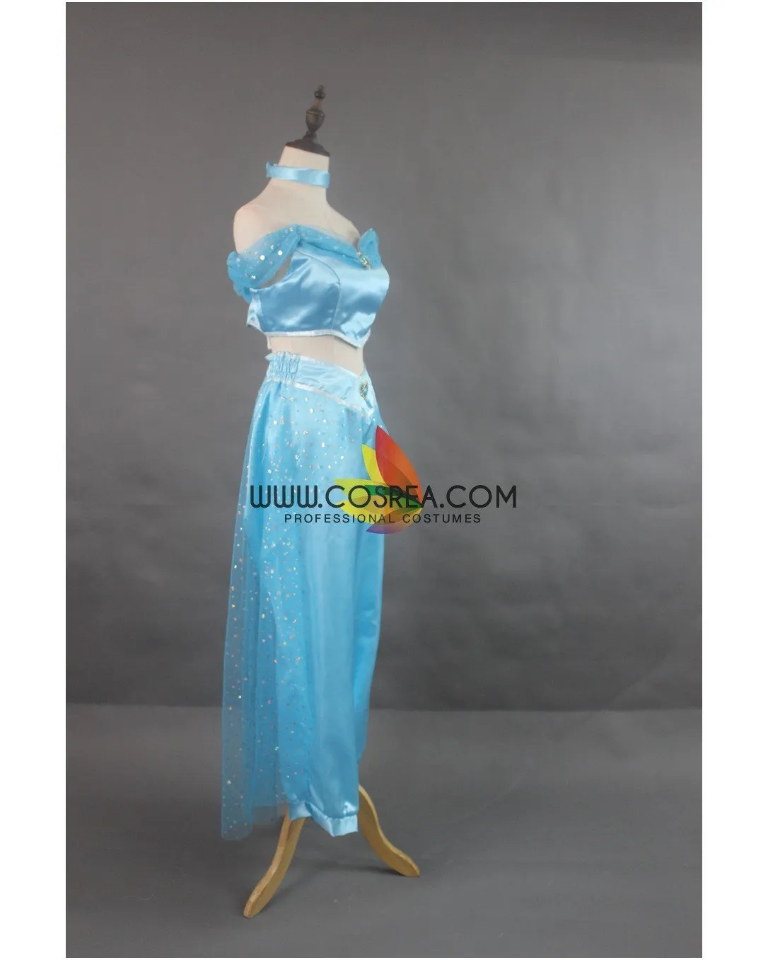 Princess Jasmine Aladdin Classic Satin Cosplay Costume