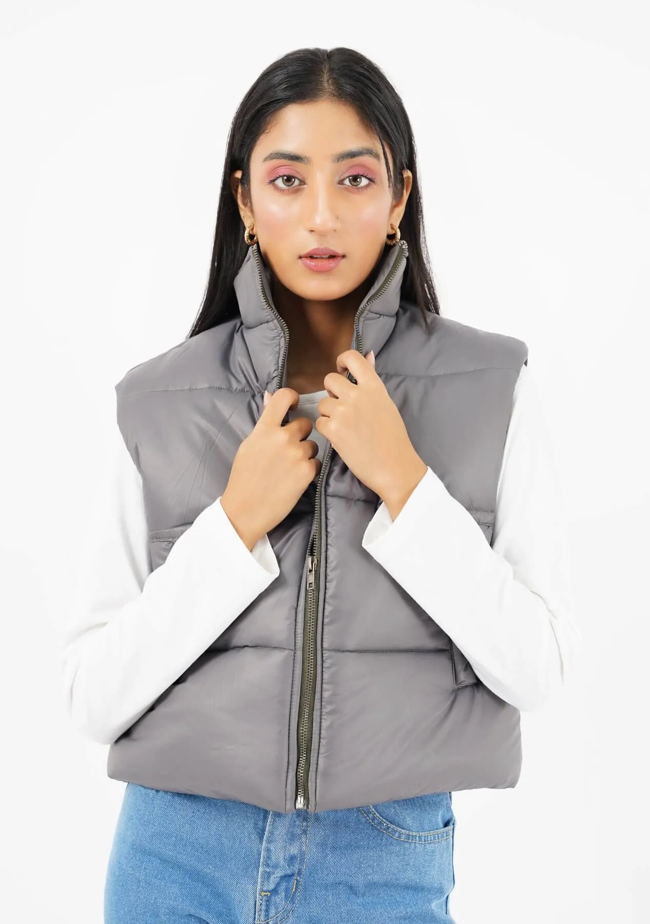 Puffer Vest - grey