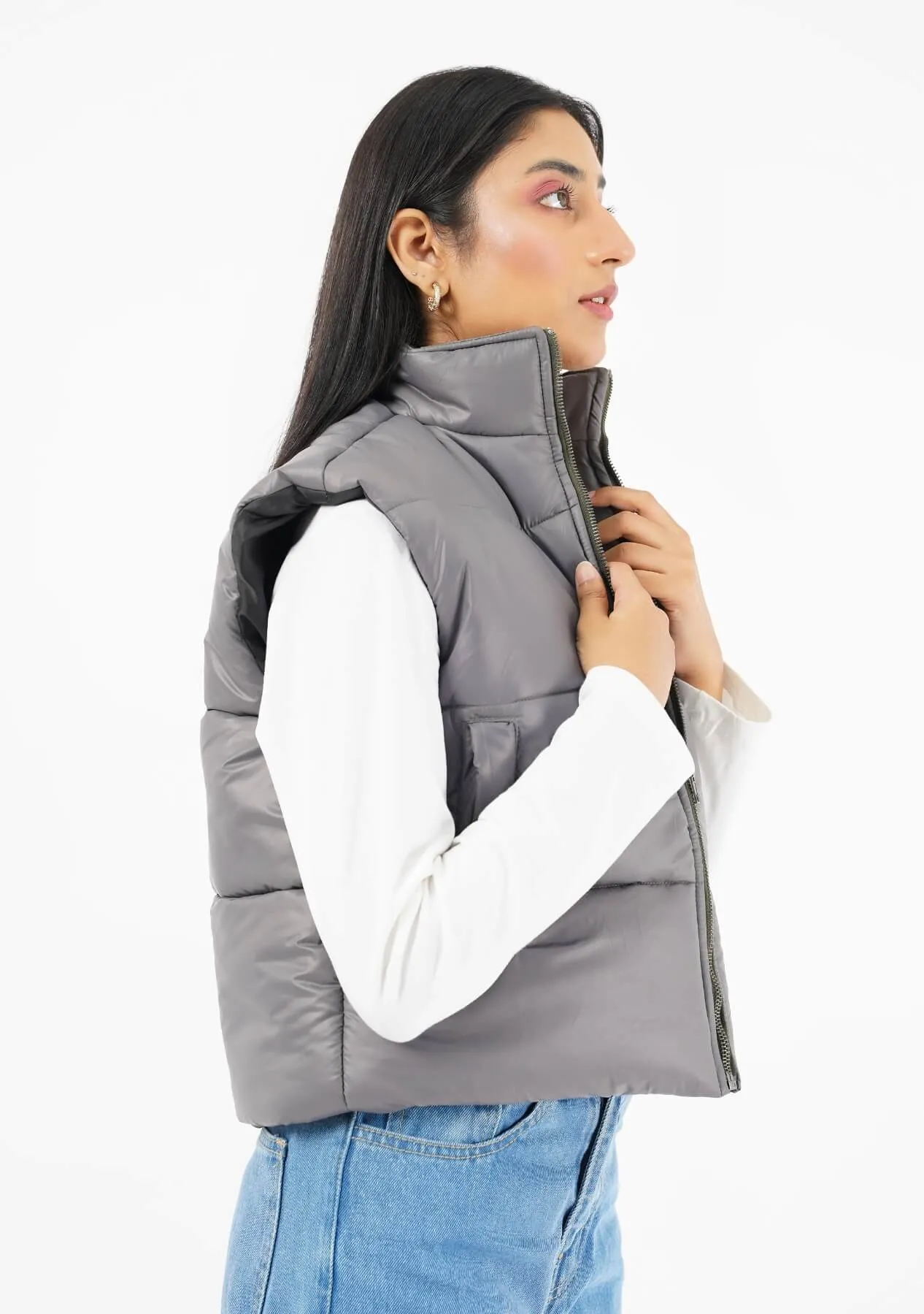 Puffer Vest - grey