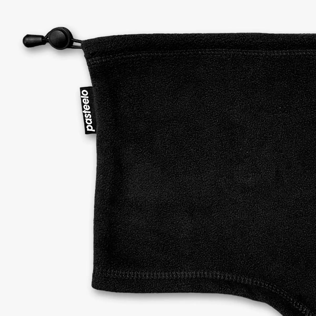 RECYCLED FLEECE NECK GAITER - BLACK