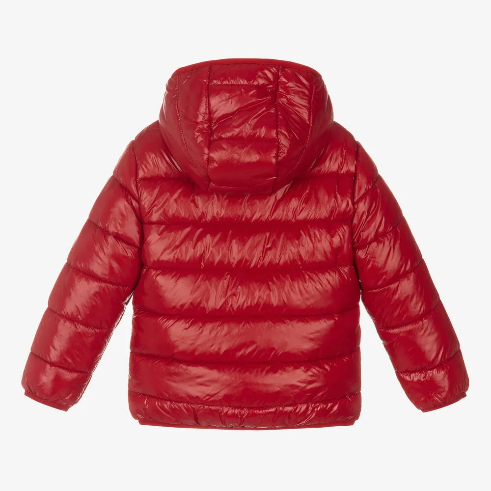 Red Hooded Puffer Jacket