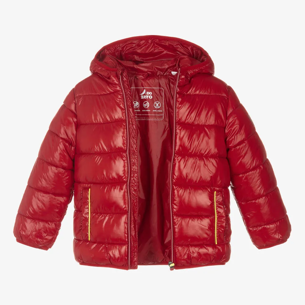 Red Hooded Puffer Jacket