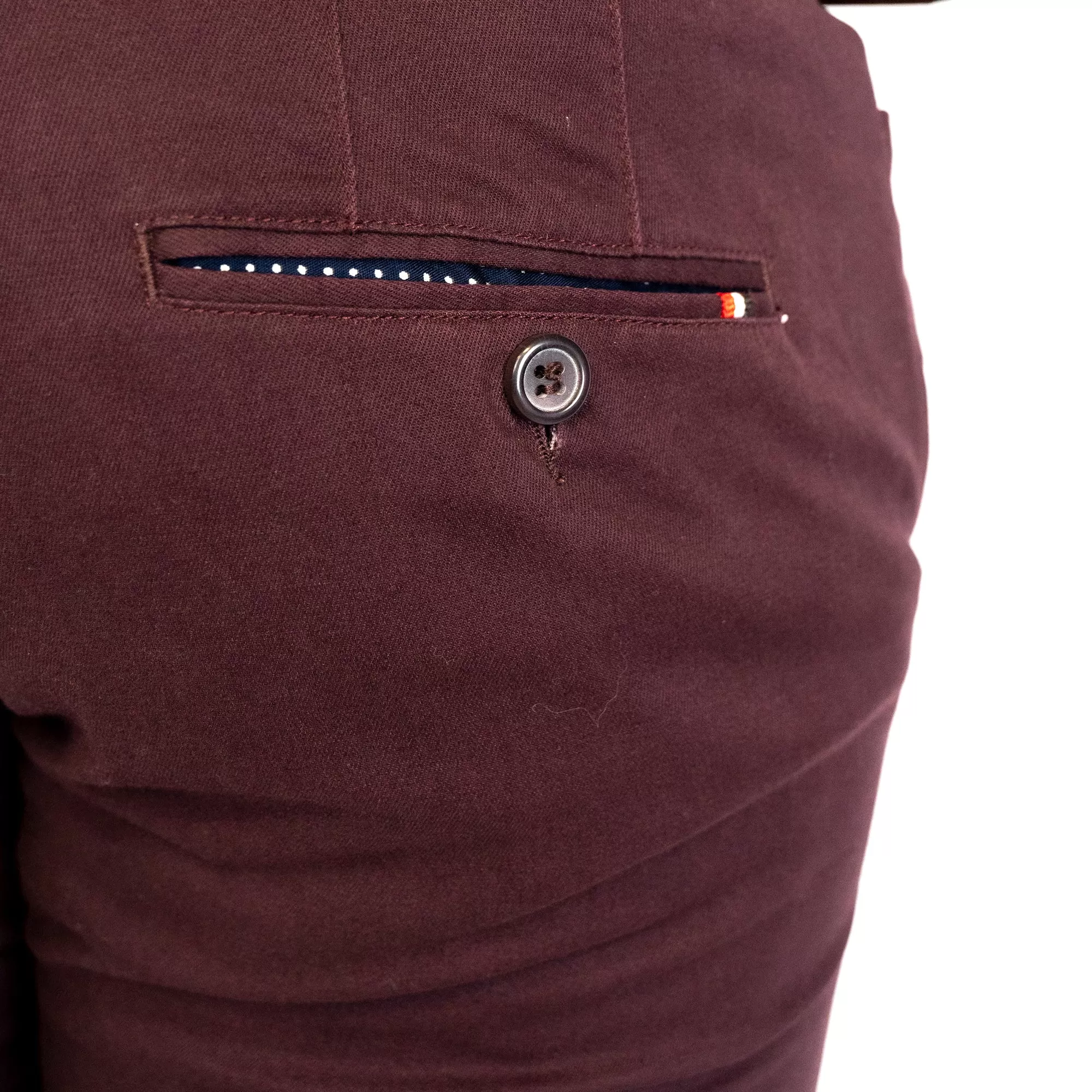 Regular Fit Maroon Chinos