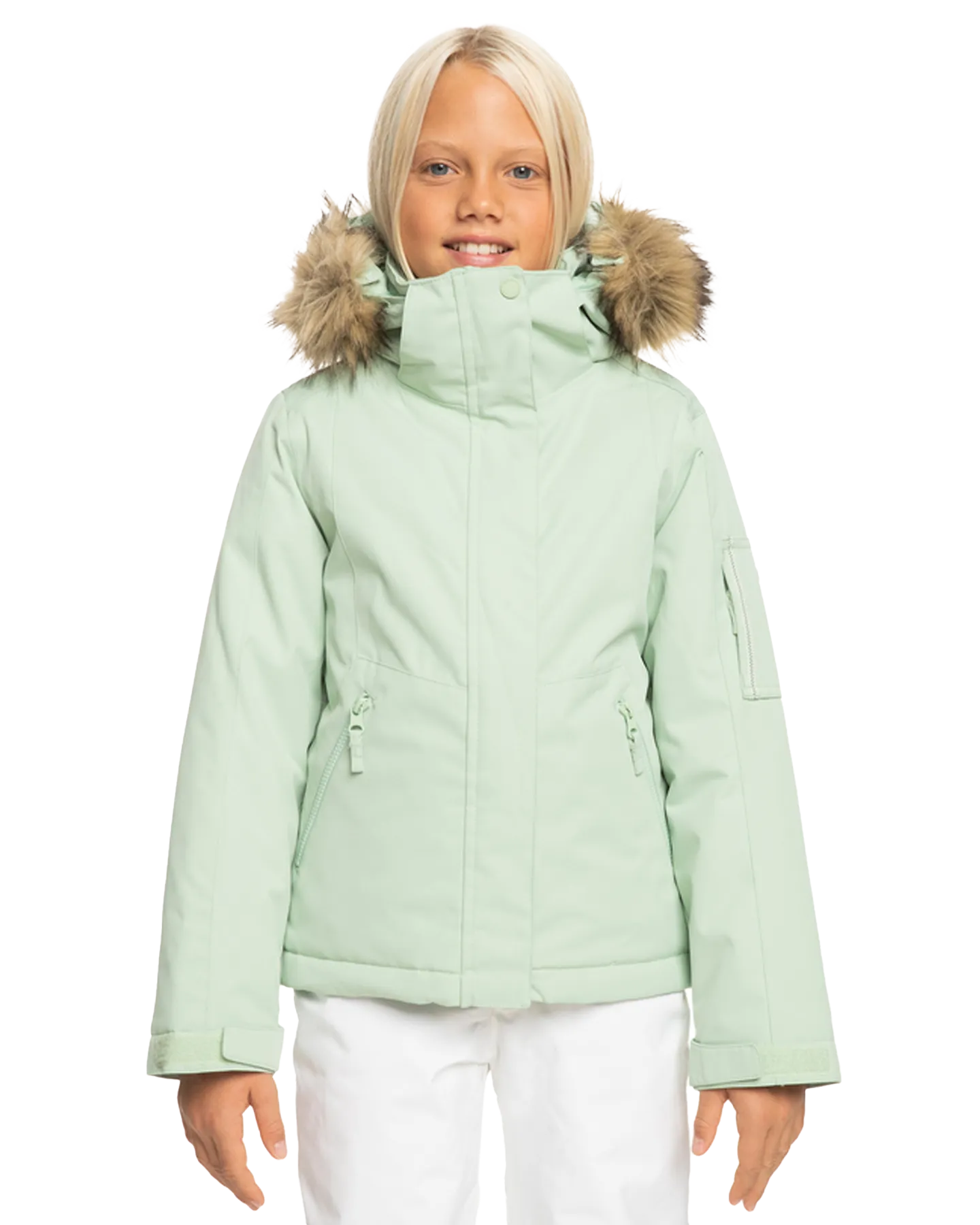 Roxy Girls' 8-16 Meade Technical Snow Jacket - Cameo Green | Shop Coats & Jackets at Trojan Wake Ski Snow & Snow Ski