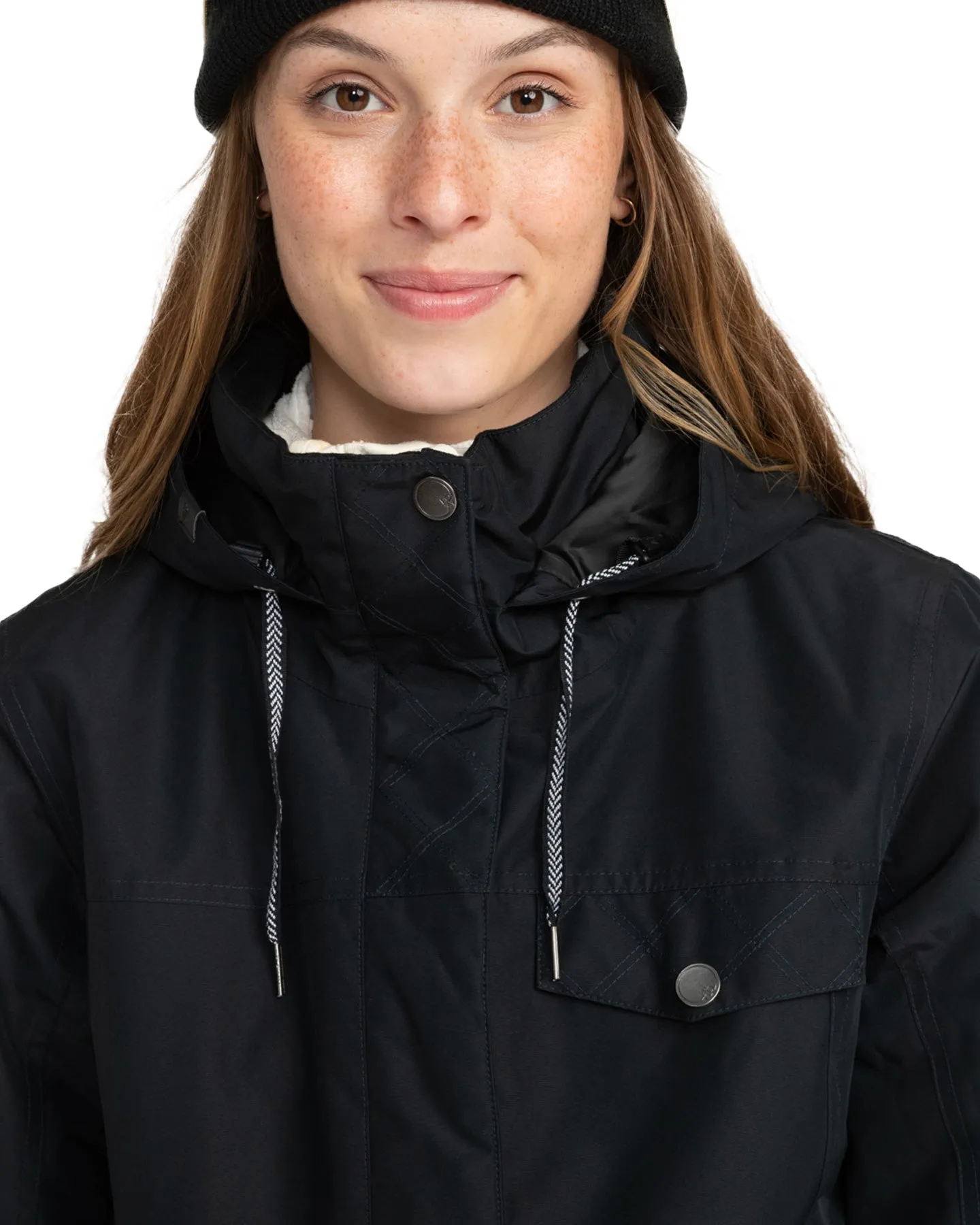 Roxy Women's Billie Technical Snow Jacket - True Black | Shop Coats & Jackets at Trojan Wake Ski Snow & Snow Skiers 