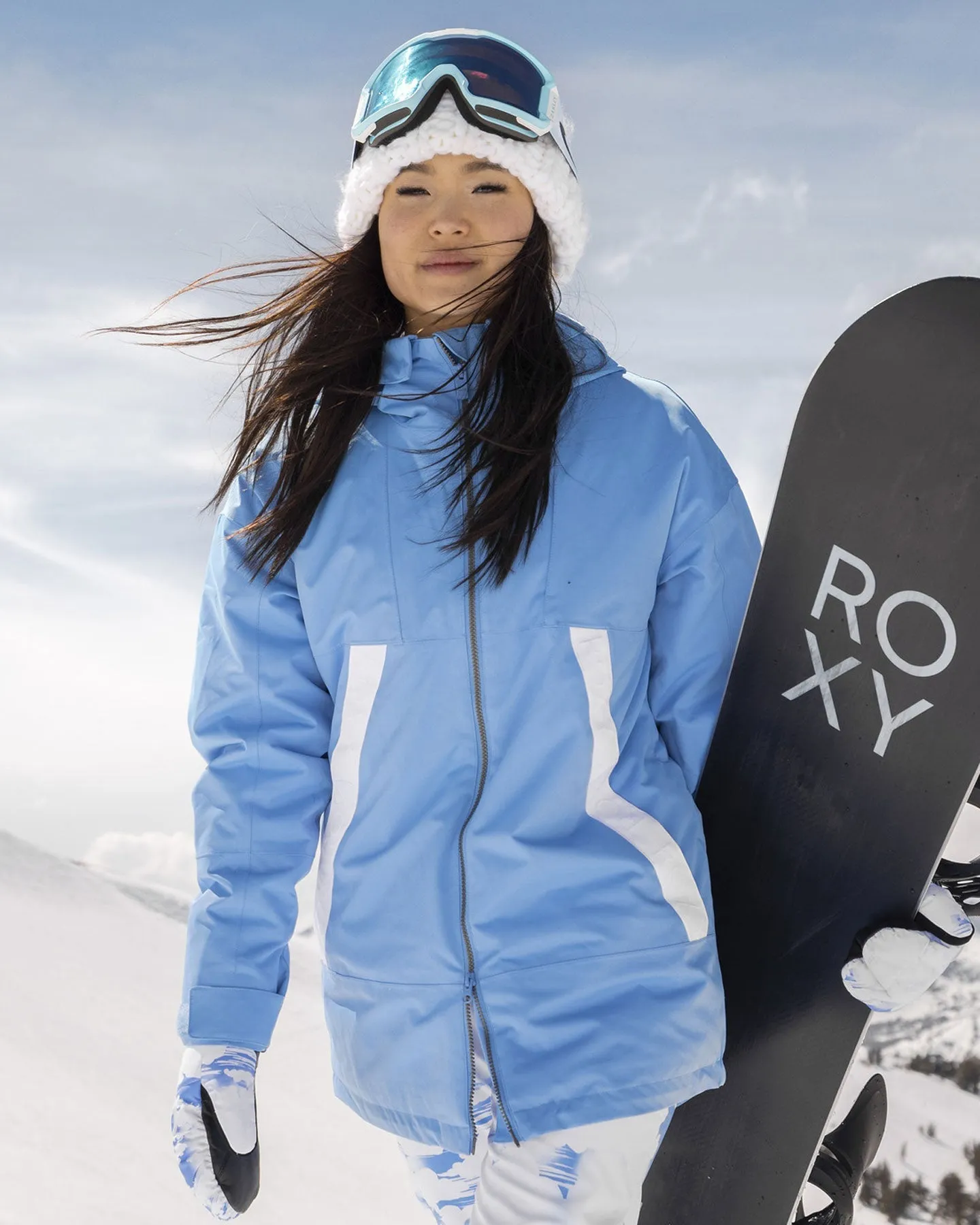 Roxy Women's Chloe Kim Technical Snow Jacket - Azure Blue | Shop Coats & Jackets at Trojan Wake Ski Snow & Snow Skie