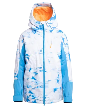 Roxy Women's Chloe Kim Technical Snow Jacket - Azure Blue Clouds | Shop Coats & Jackets at Trojan Wake Ski Snow & Sn