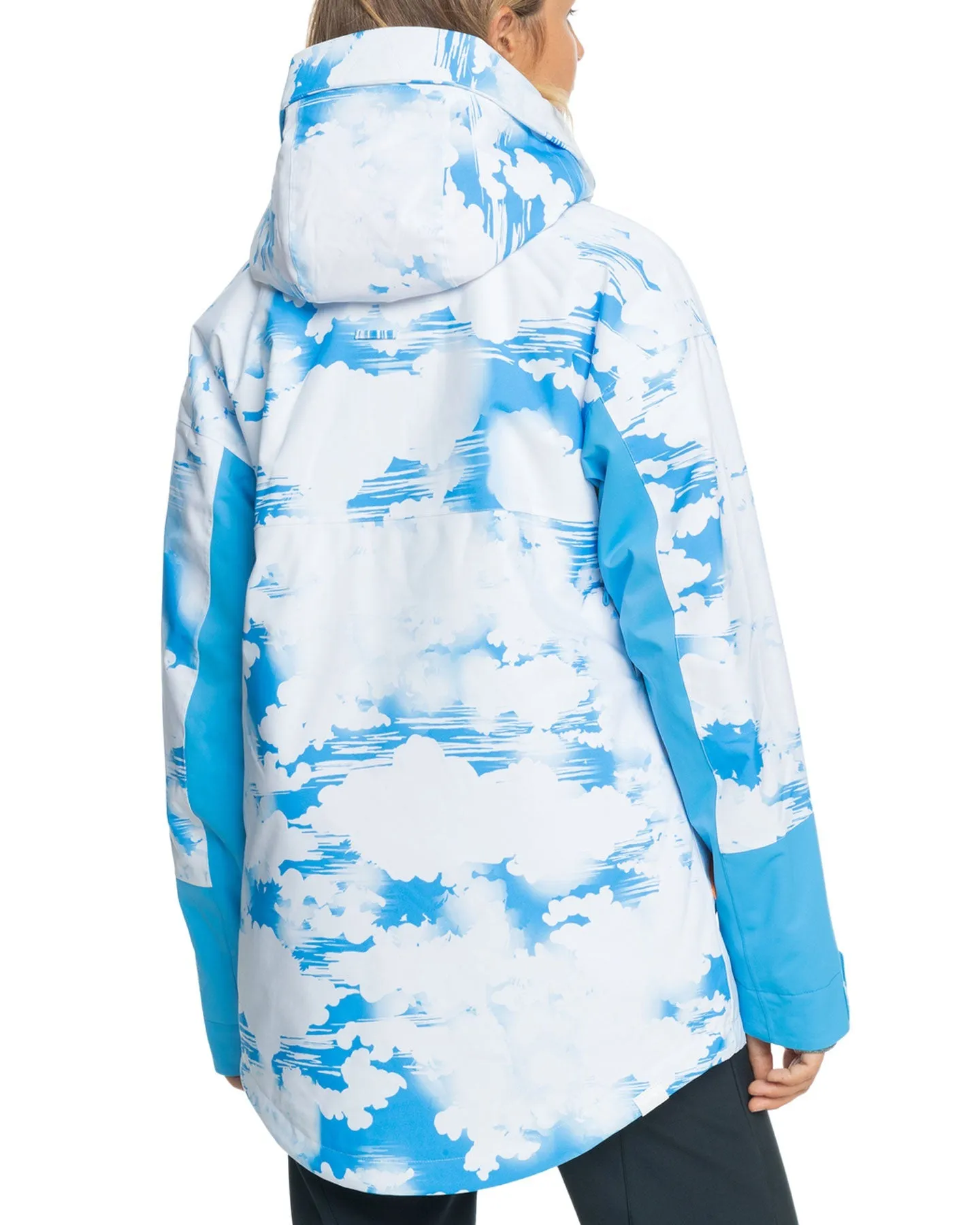 Roxy Women's Chloe Kim Technical Snow Jacket - Azure Blue Clouds | Shop Coats & Jackets at Trojan Wake Ski Snow & Sn