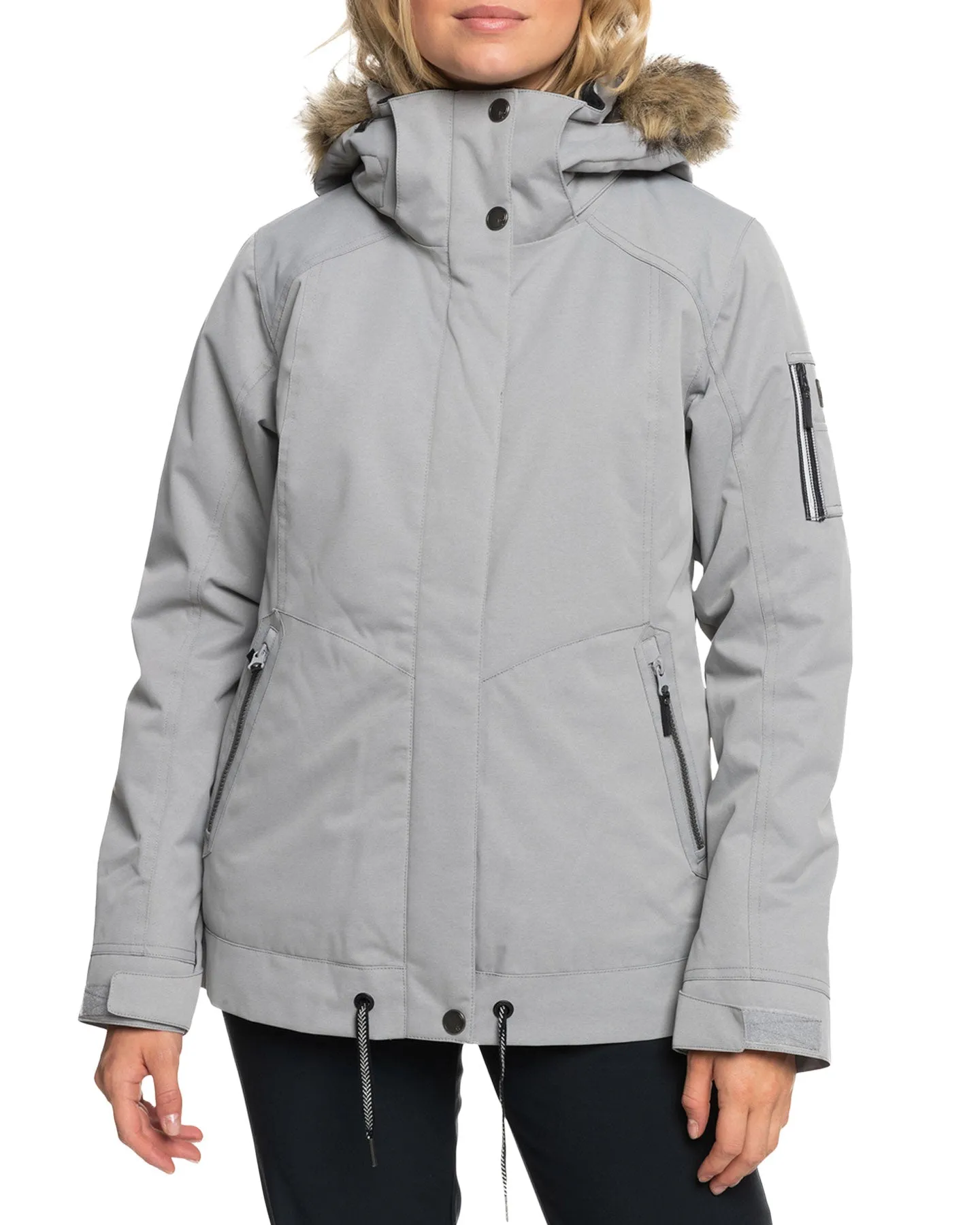 Roxy Women's Meade Technical Snow Jacket - Heather Grey | Shop Coats & Jackets at Trojan Wake Ski Snow & Snow Skiers