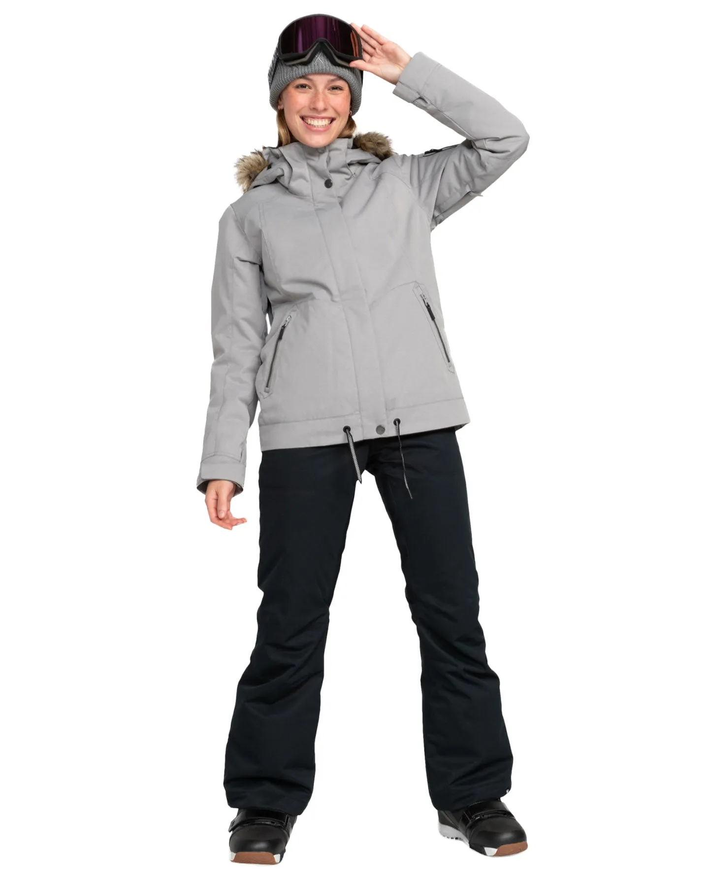 Roxy Women's Meade Technical Snow Jacket - Heather Grey | Shop Coats & Jackets at Trojan Wake Ski Snow & Snow Skiers