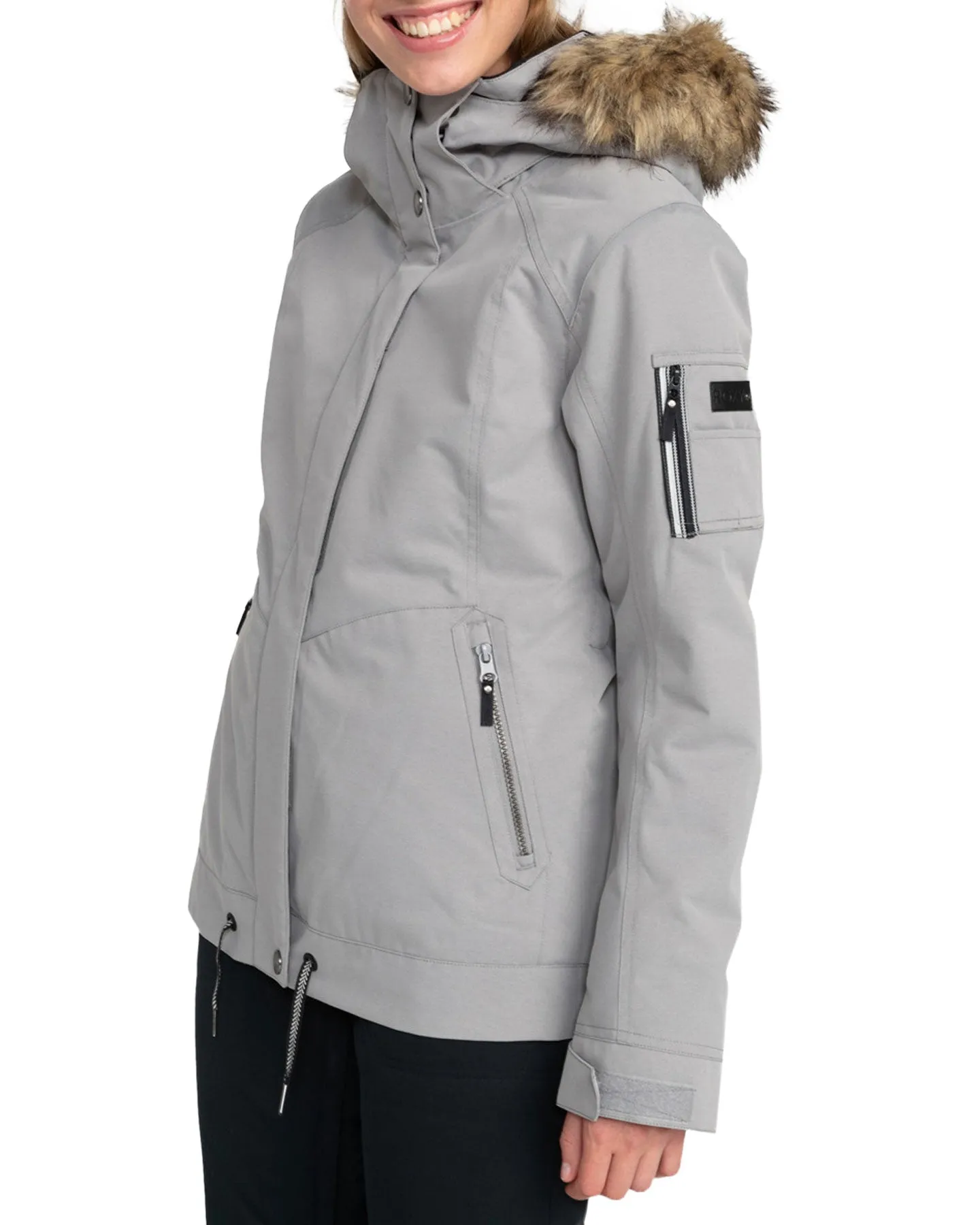 Roxy Women's Meade Technical Snow Jacket - Heather Grey | Shop Coats & Jackets at Trojan Wake Ski Snow & Snow Skiers