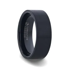 San Antonio Black Tungsten Carbide Band