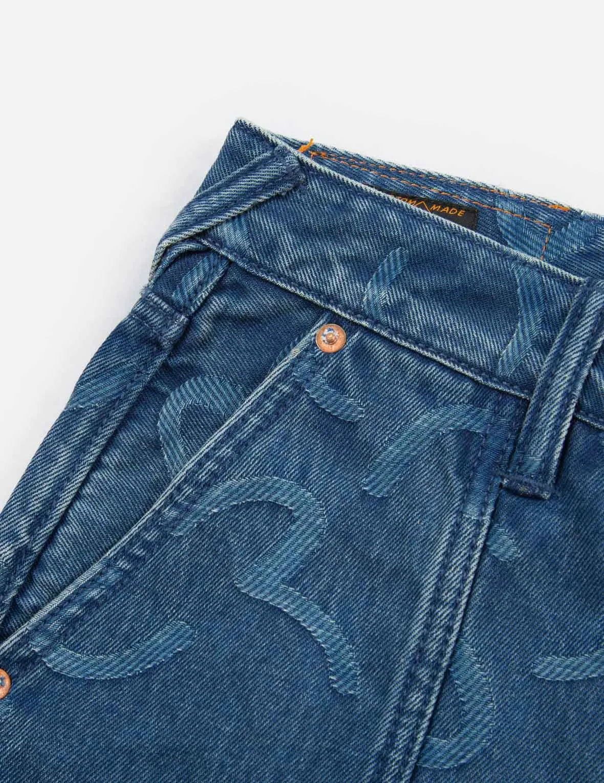 Seagull Jacquard Denim Jogger Pants