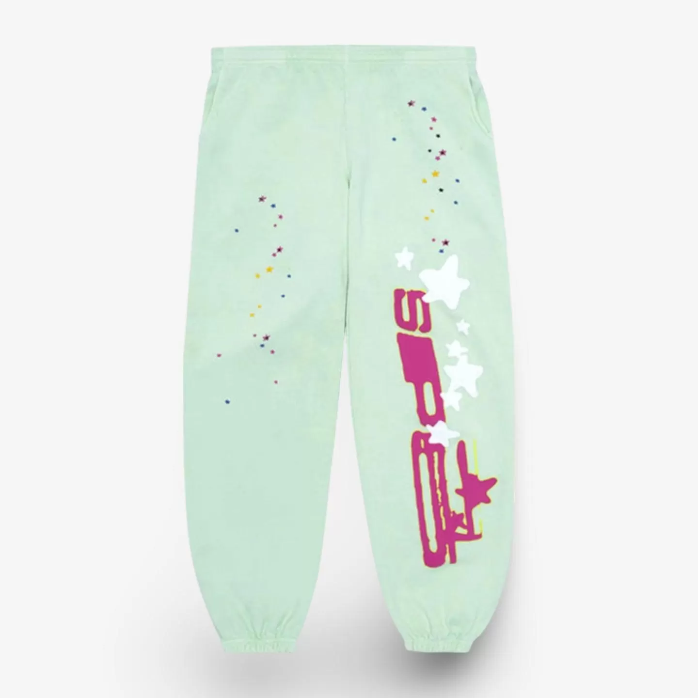 Sp5der 'Sp5 Web Logo' Sweatpants Mint / Lime SS23