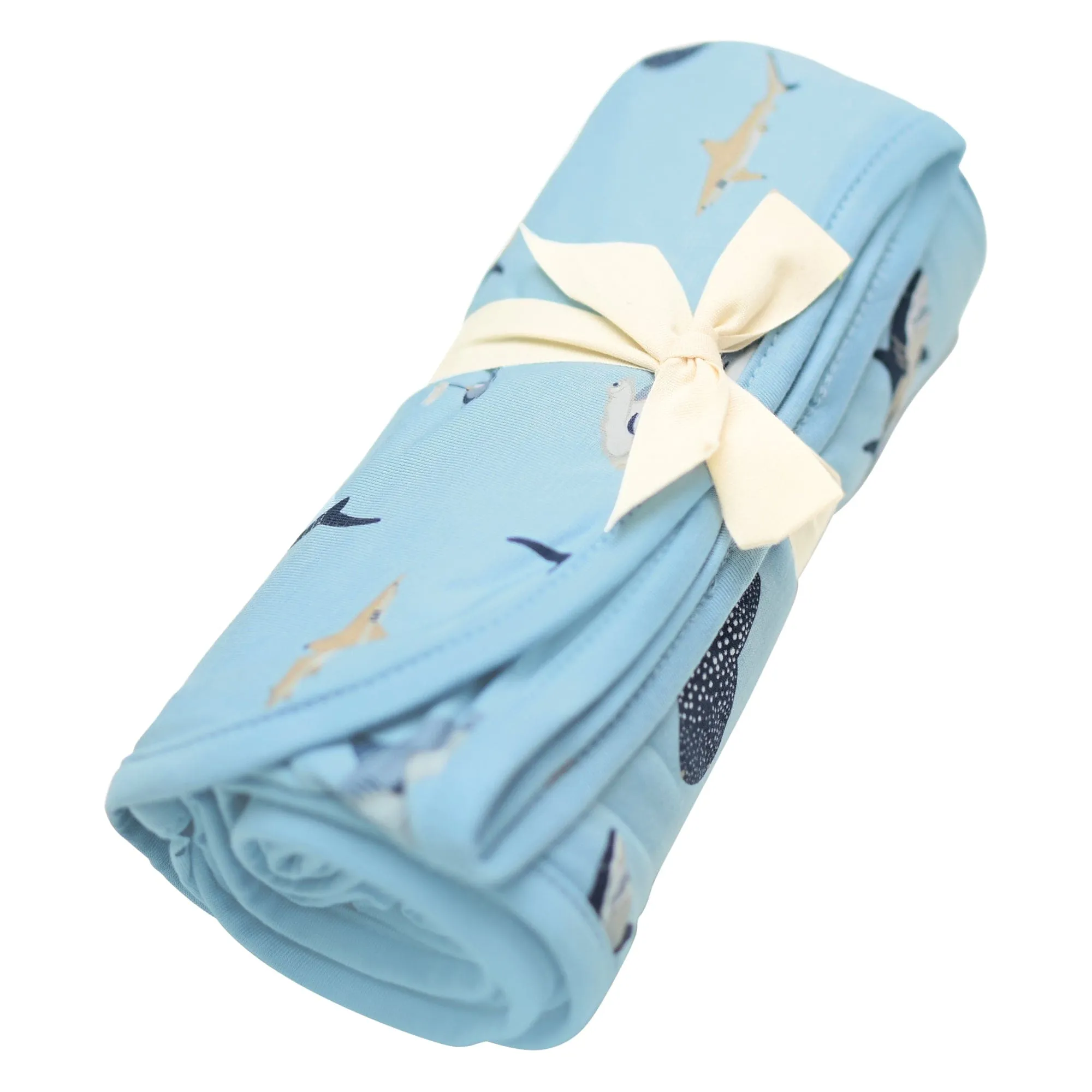 Swaddle Blanket in Stream Shark