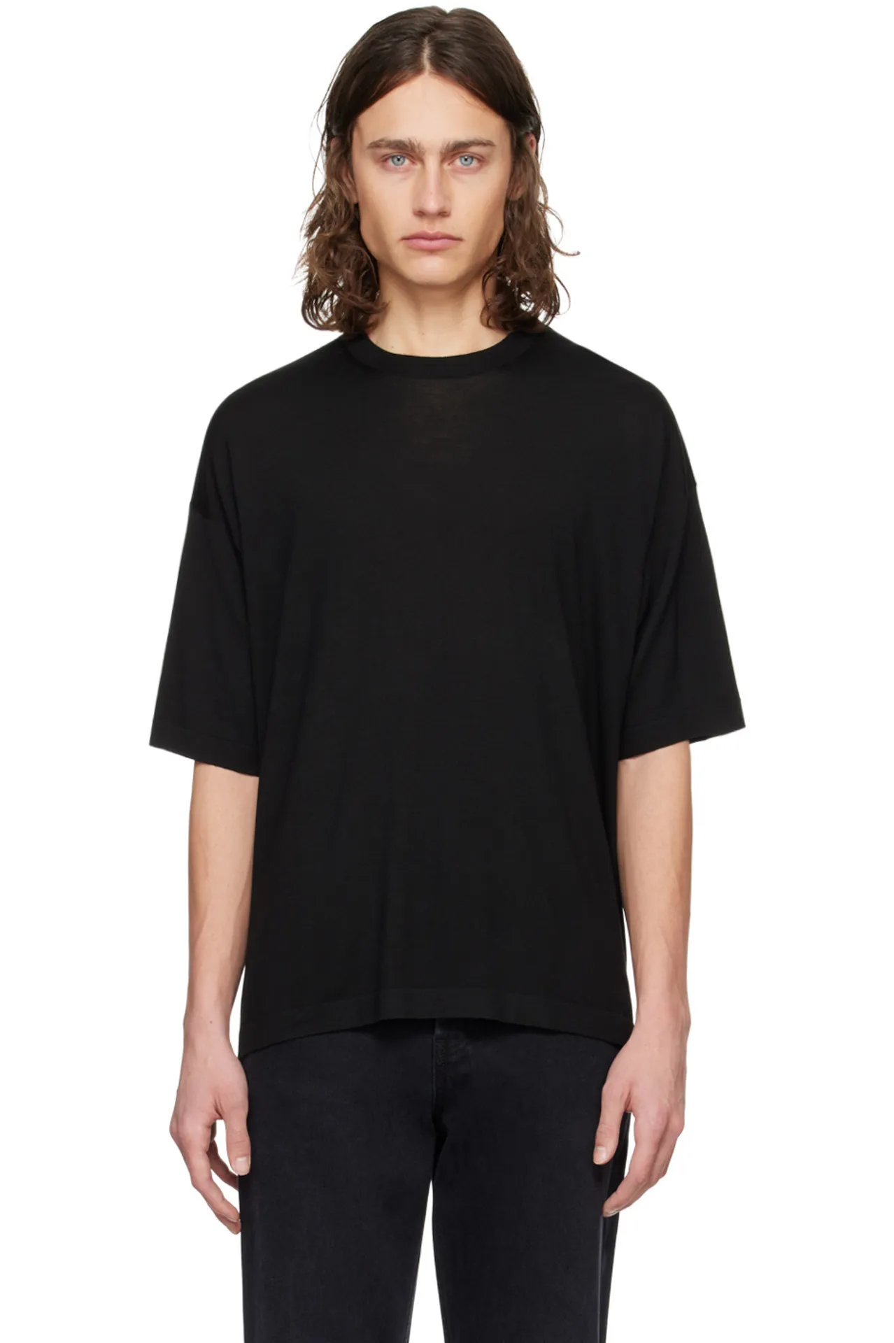 The Row  |Crew Neck Wool Plain Short Sleeves Crew Neck T-Shirts