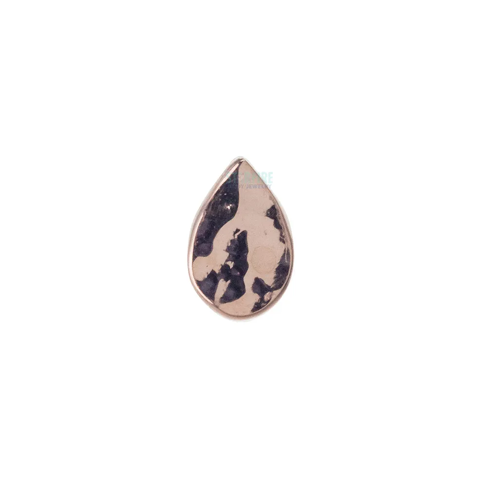 threadless: Flat Teardrop HAMMERED FINISH Pin in Gold