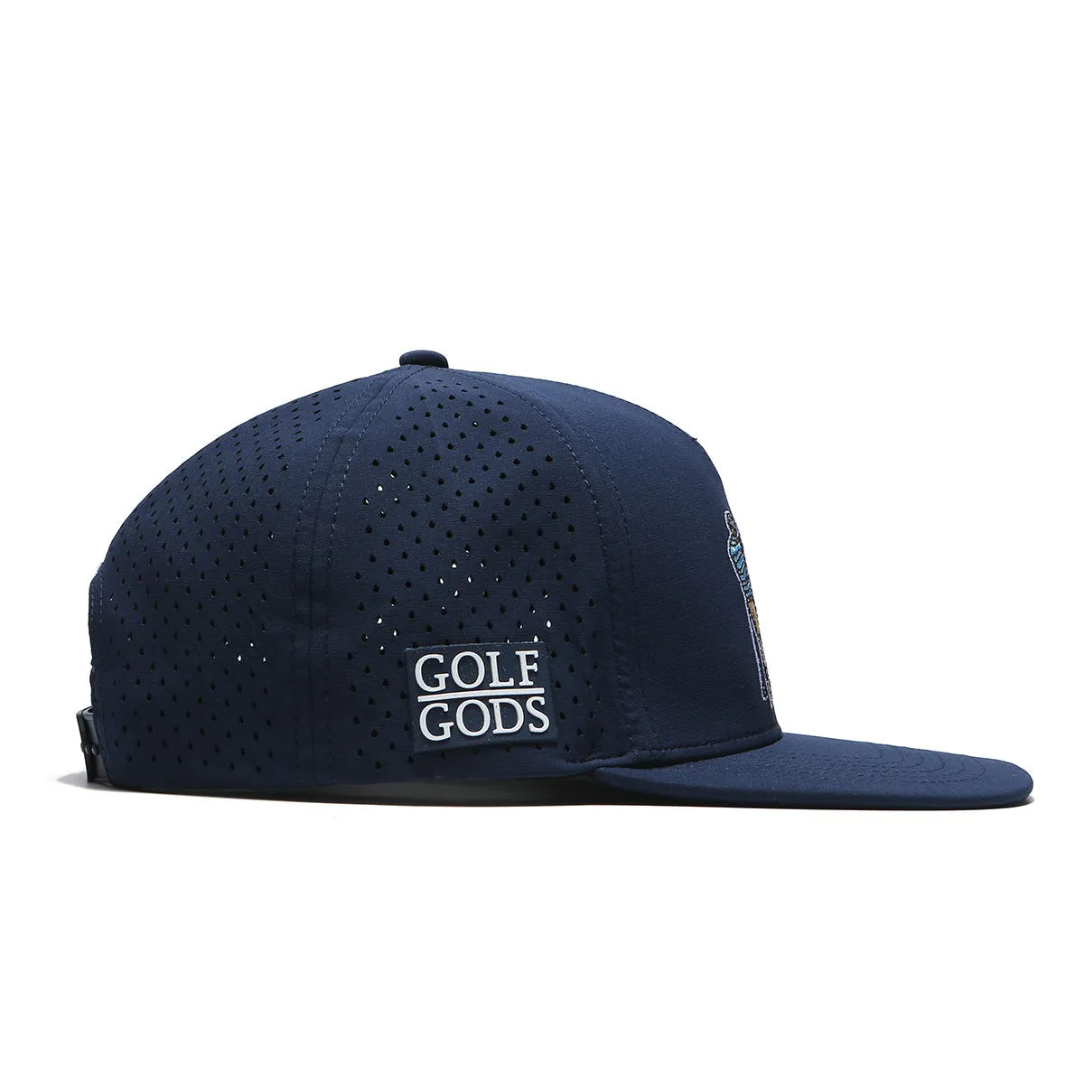 TOUR PRO Mad Slicer Golf Hat in Navy Blue with Flat Brim