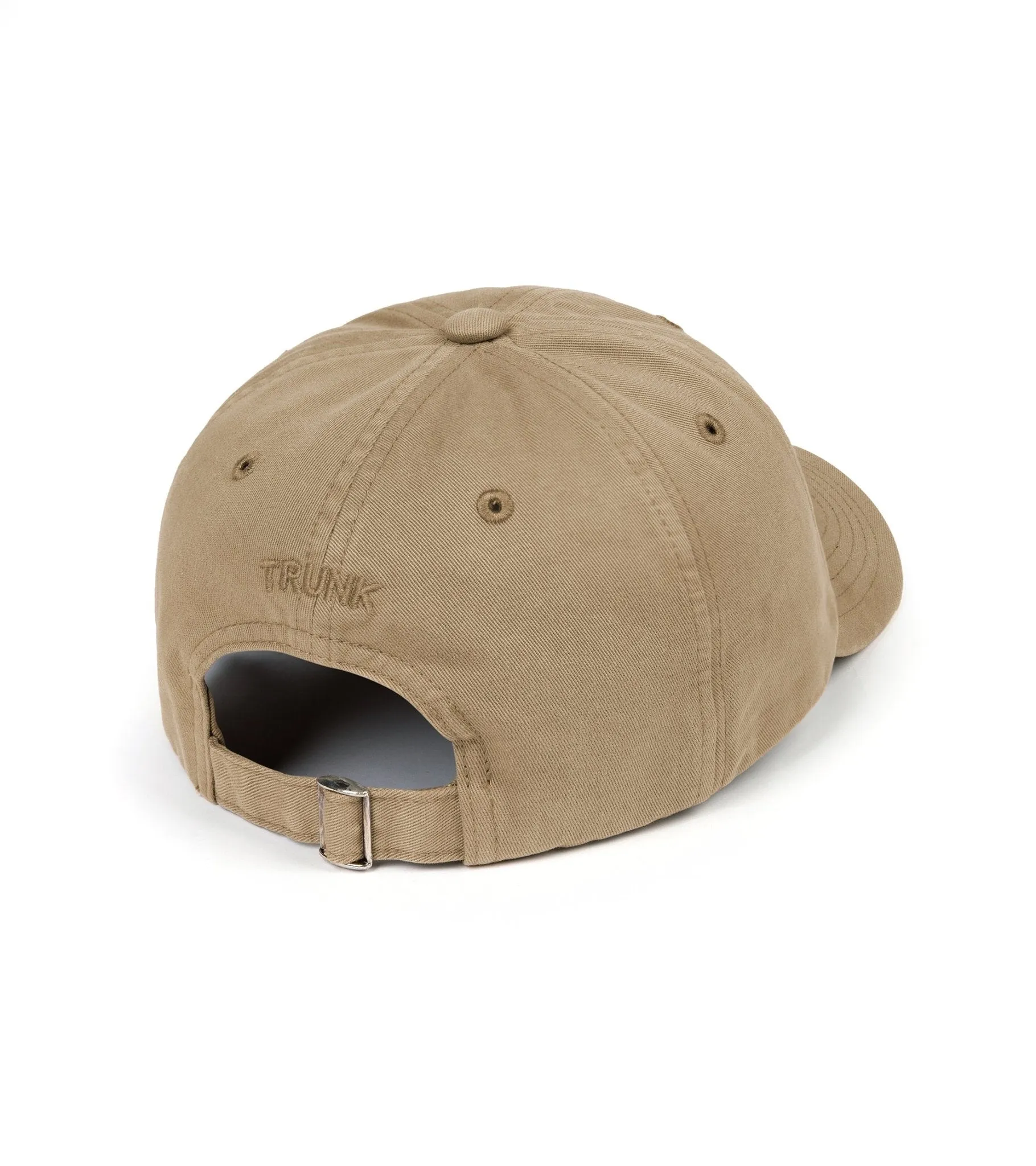 Trunk Washed Cotton Twill Baseball Cap: Beige