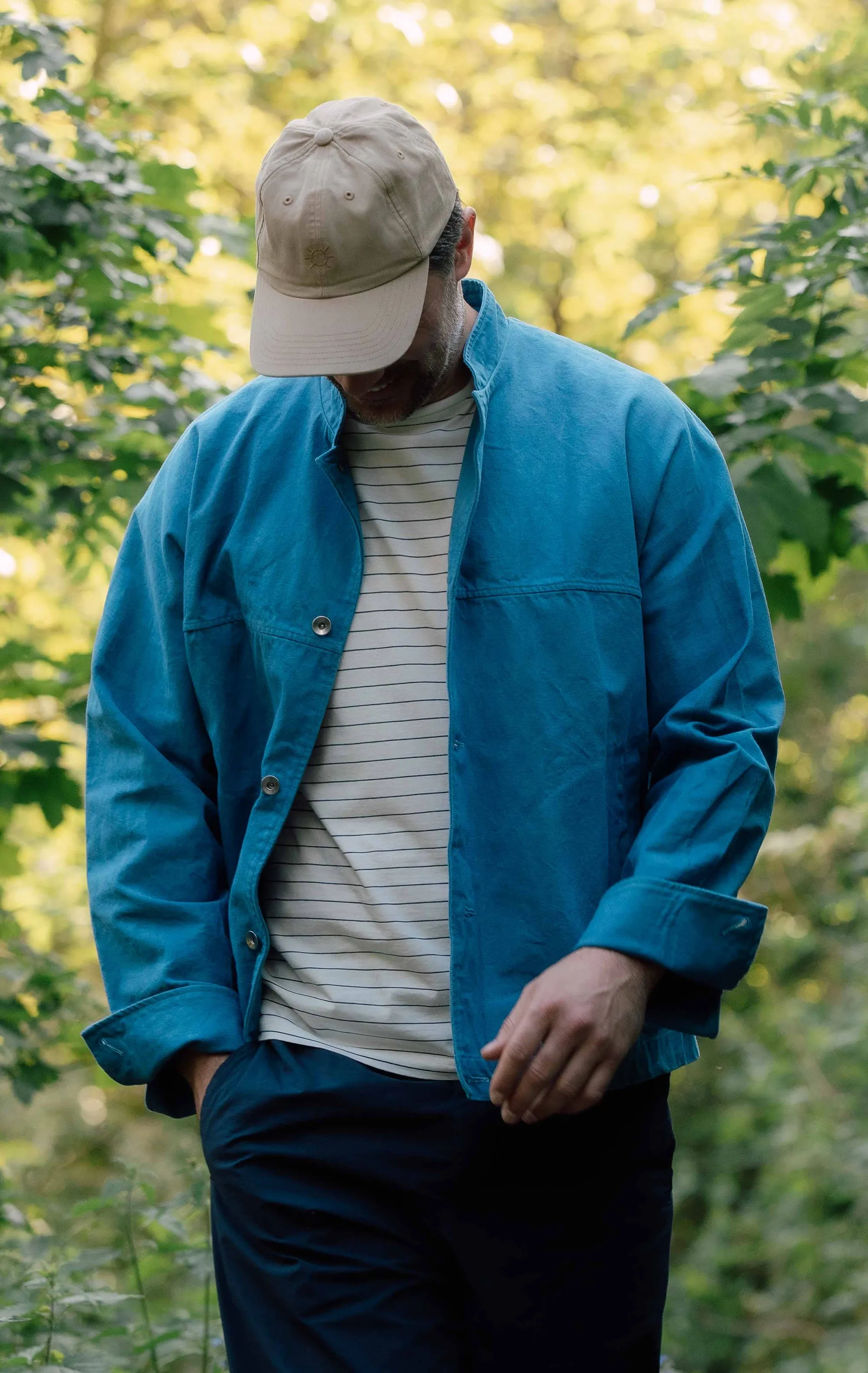 Trunk Washed Cotton Twill Baseball Cap: Beige