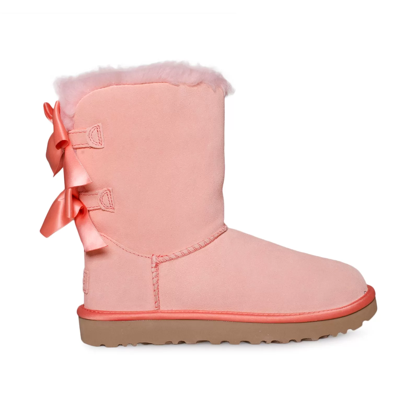 UGG Bailey Bow Satin Starfish Pink Boots - Women's