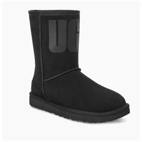 UGG Classic Short Rubber Logo Black (1108230) Women