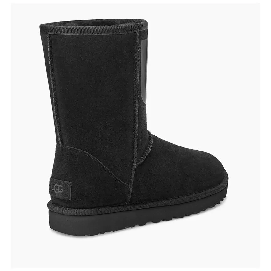 UGG Classic Short Rubber Logo Black (1108230) Women