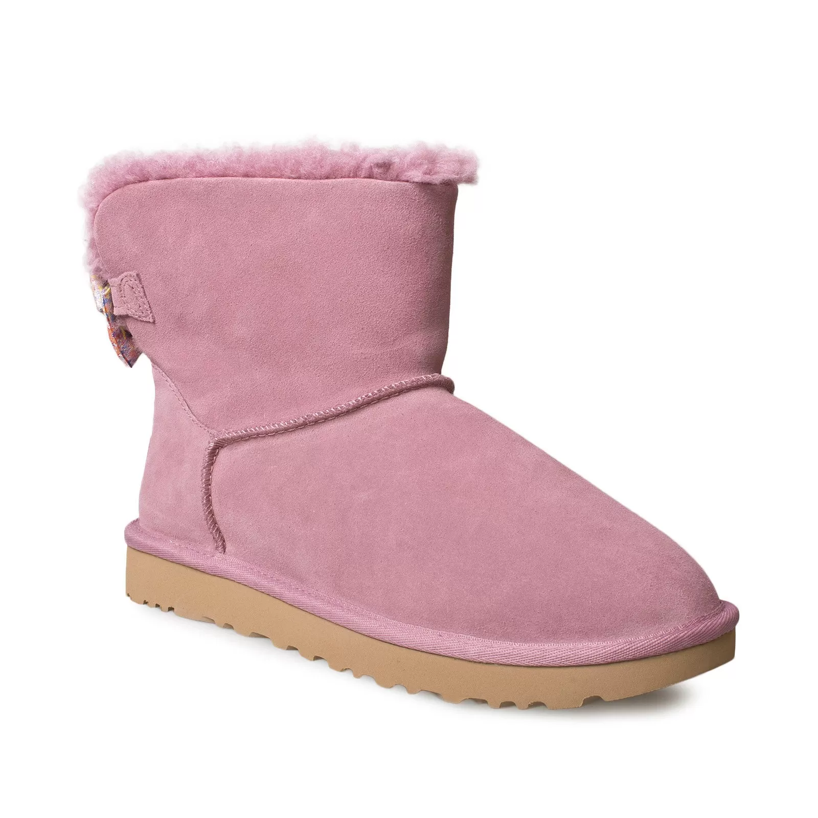 UGG Mini Bailey Bow Splatter Pink Dawn Boots - Women's