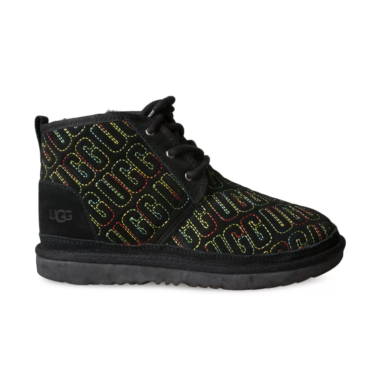 UGG Neumel II Graphic Stitch Black Boots - Youth