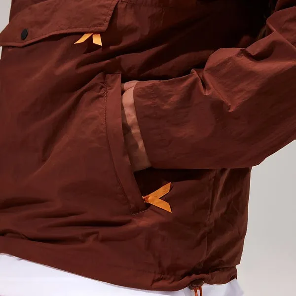 Unisex Single Point Wind Smock Jackets - Dark Brown