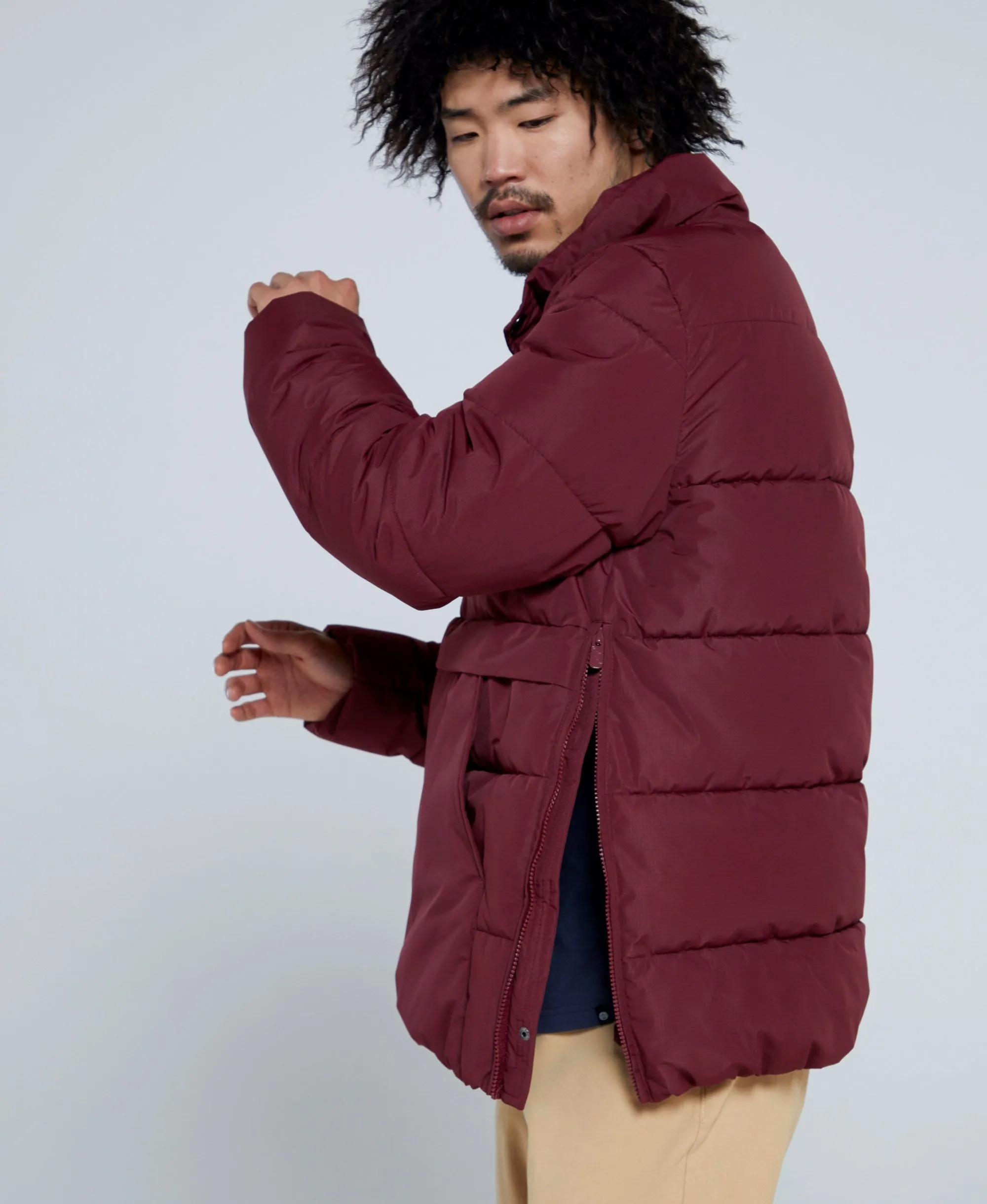 Westbay Mens Puffer Jacket - Burgundy