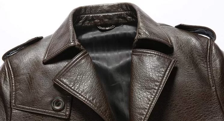 Winter Autumn Casual Synthetic Leather Turn-Down Collar Slim Fit Jackets