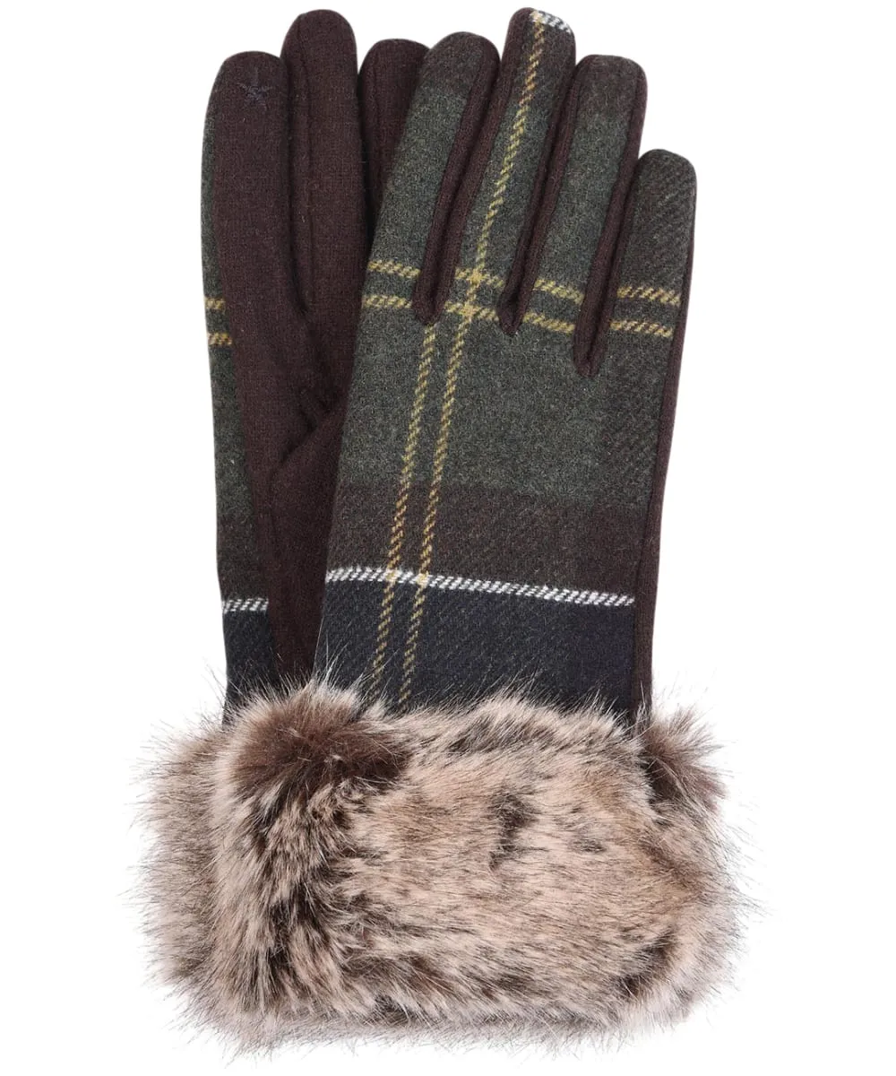 Women's Barbour Ridley Tartan Gloves