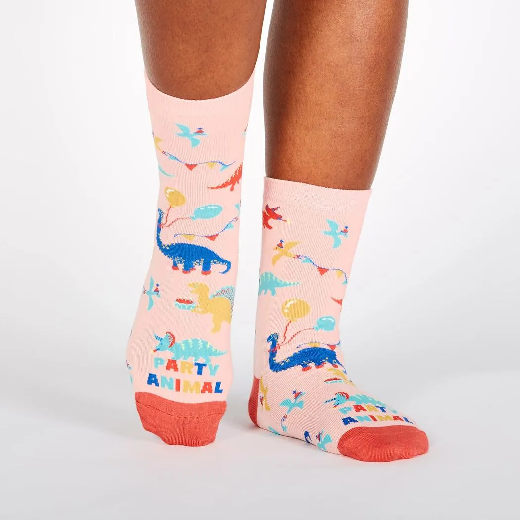 Women's Party Dinos Crew Socks