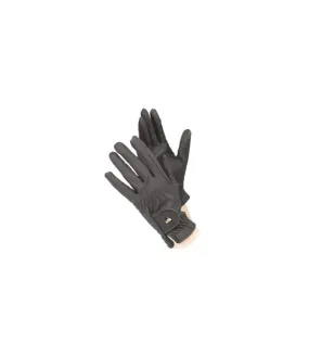 Womens/ladies pu riding gloves black Aubrion