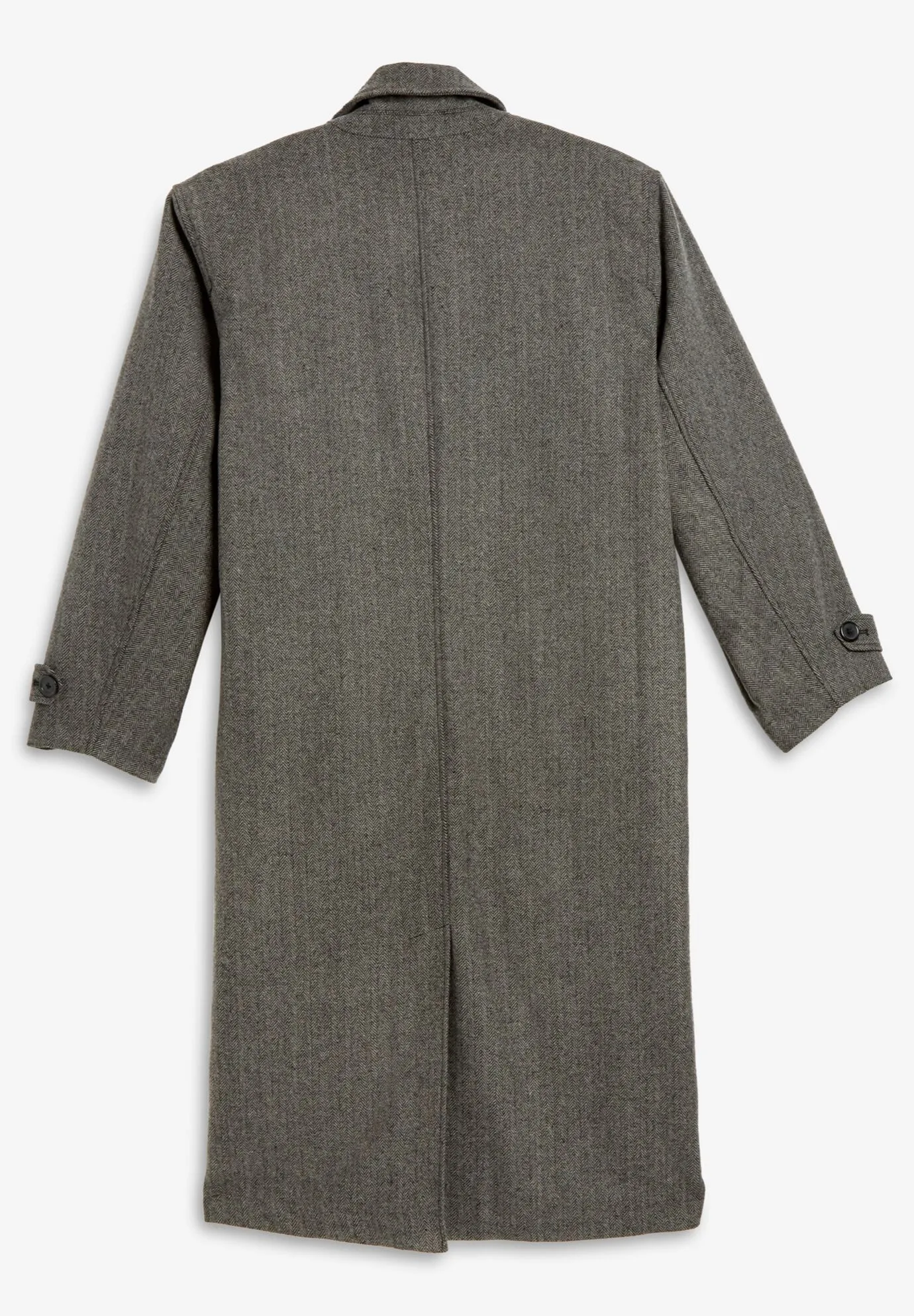 Wool-Blend Long Overcoat